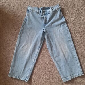Banana Republic Wide Leg High Rise Crop Jeans Size 31